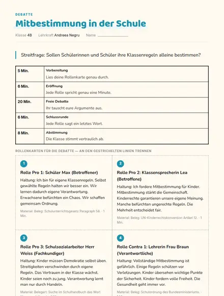 Beispiel: Debattenkarten