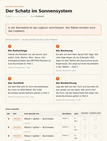 Beispiel: Rätselparcours