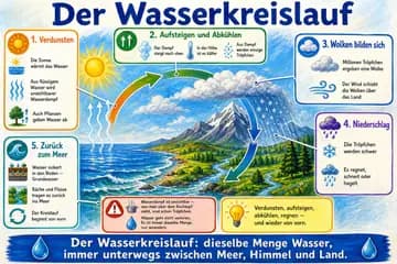 Der Wasserkreislauf im Stil Acryl