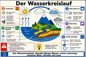 Der Wasserkreislauf im Stil Bauhaus