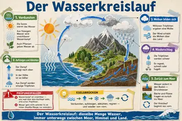 Der Wasserkreislauf im Stil Collage