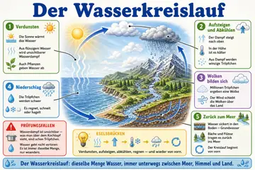 Der Wasserkreislauf im Stil Editorial