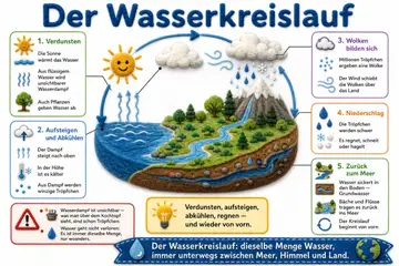 Der Wasserkreislauf im Stil Filz & Wolle