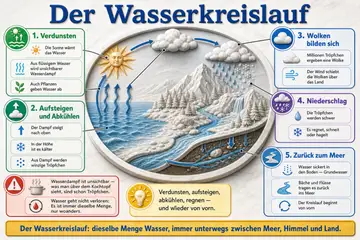 Der Wasserkreislauf im Stil Marmor