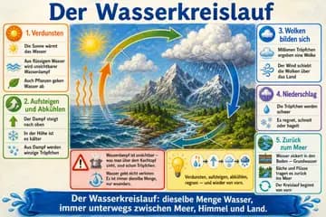 Der Wasserkreislauf im Stil Malerisch