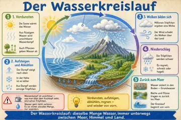 Der Wasserkreislauf im Stil Soft Pastel