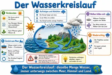 Der Wasserkreislauf im Stil Plastilin