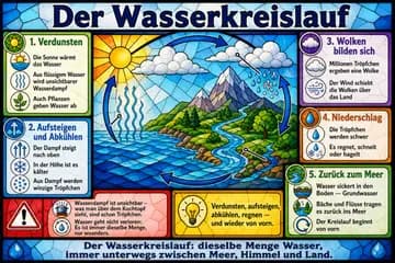 Der Wasserkreislauf im Stil Kirchenfenster